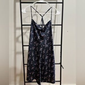 Satin Cowl Neck Mini